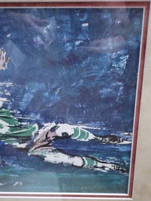 LeRoy Nieman Steelers & Jets 1979 Franco Harris + Signed & Framed - Thumbnail 7