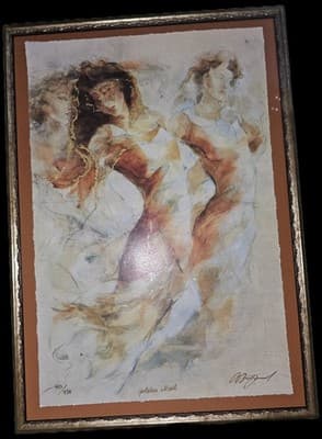 Gary Benfield "Golden Mask" Hand Signed/Numbered LE 410/750 Framed Serigraph - Thumbnail 6