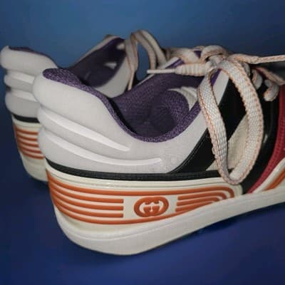 Size 12 - Gucci Basket Red Black Demetra Comes With Box And Extra Laces - Thumbnail 5