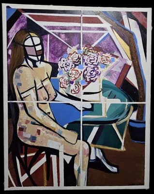 'Fibonacci's Flowers' by Jane Bond (Original Painting) - Image 1