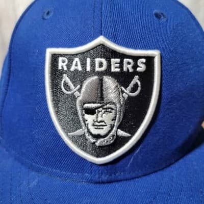 Las Vegas Raiders NFL Snapback Hat By New Era 9FIFTY Southern Cali Blue Colorway - Thumbnail 3