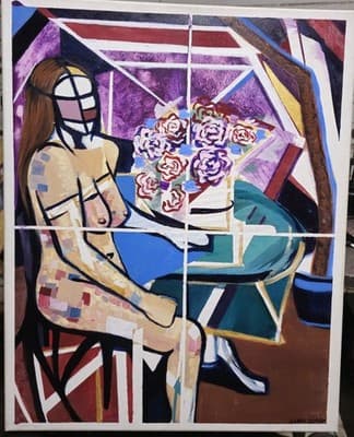 'Fibonacci's Flowers' by Jane Bond (Original Painting) - Thumbnail 3