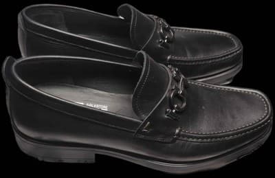 Salvatore Ferragamo Men’s Horsebit Loafers – Black Leather – Size 9.5M - Thumbnail 3