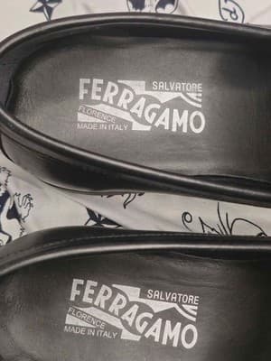 Salvatore Ferragamo Men’s Horsebit Loafers – Black Leather – Size 9.5M - Thumbnail 7