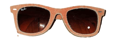 Ray-Ban RB2140 Wayfarer Denim Sunglasses Orange Frame Brown Lens 50mm - Thumbnail 2