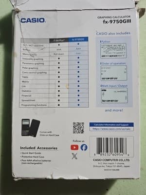 Casio fx-9750GIII Graphing Python Natural Display - Thumbnail 5