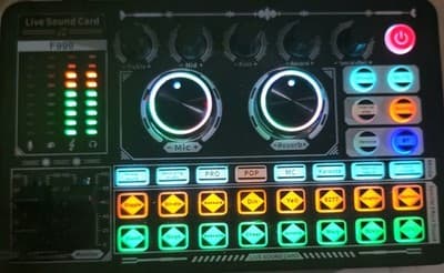 F999 Pro Live Sound Card Audio Mixer Voice Changer Bluetooth - Image 1