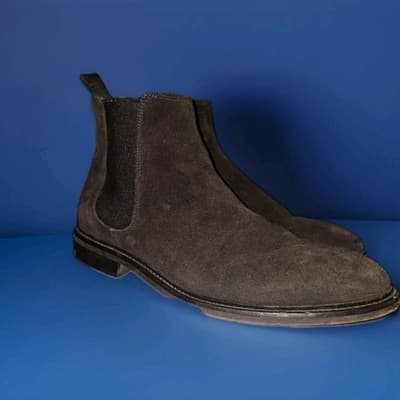 Reiss Brown Suede Chelsea Boots (EU 43 US 10) Made In Italy Ankle Boots Stretch - Image 1