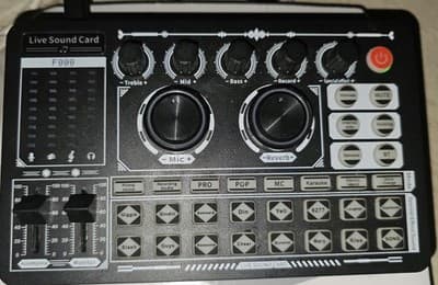 F999 Pro Live Sound Card Audio Mixer Voice Changer Bluetooth - Thumbnail 7