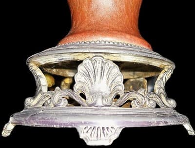 Roseville Art Deco Original Lamp In Mat Cinnamon Mottled Glaze - Thumbnail 7