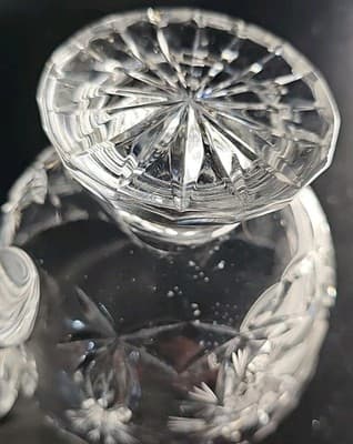 Gorgeous Heavy Lead Crystal Gravy Boat With Pineapple Pinwheel Design 2 lb 4 oz. - Thumbnail 10