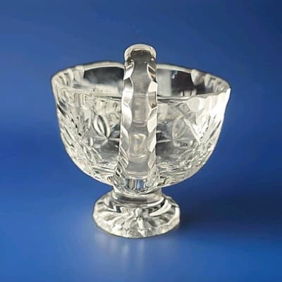Gorgeous Heavy Lead Crystal Gravy Boat With Pineapple Pinwheel Design 2 lb 4 oz. - Thumbnail 12