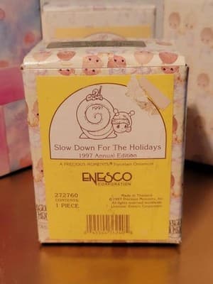 Precious Moments "Slow Down for the Holidays" 1997 Annual Edition Ornament - Thumbnail 4