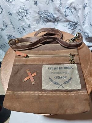 Myra Roma "When in Roma" Crossbody Canvas Bag - Image 1