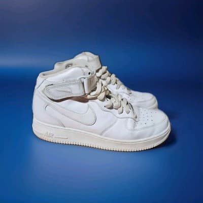 Men's Nike Air Force 1 Mid White Sneakers Size 9.5