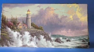 Thomas Kinkade Conquering the Storms 16" x 31" Gallery Wrapped Canvas (With COA) - Thumbnail 3