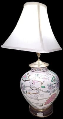 Vintage Porcelain Floral Ginger Jar Lamp (Large) No Lampshade Included - Thumbnail 6