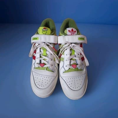 Adidas Forum Low "The Grinch" Shoes Christmas Edition Sneakers Size M 10.5 - Thumbnail 7