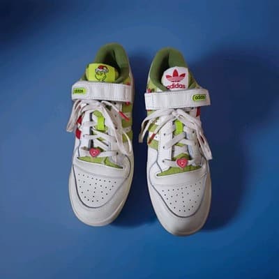 Adidas Forum Low "The Grinch" Shoes Christmas Edition Sneakers Size M 10.5 - Thumbnail 13