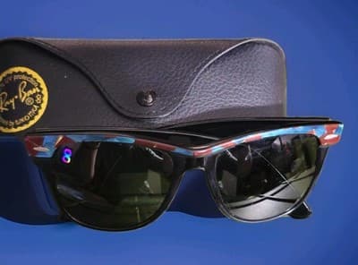 Vintage Bausch & Lomb Ray-Ban Wayfarer II Special Series With Case Great Condish - Thumbnail 2