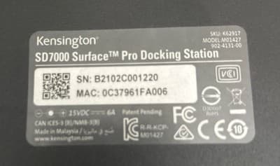 Kensington SD7000 Docking Station for Surface Pro 4-7 - Thumbnail 2