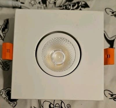 TORCHSTAR Square 3 Inch Gimbal LED Recessed Light w/ TRIAC Dimmer 7W 500LM 5000K