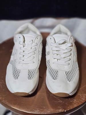 Women's White Mesh Sneakers, DV by Dolce Vita Jammy Size 8.5 - Thumbnail 2