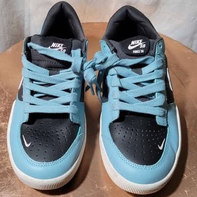 Nike SB Force 58 Premium L Men's Shoes Denim Turquoise/Pink Foam (Size 6) - Thumbnail 2