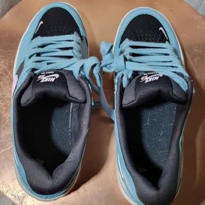 Nike SB Force 58 Premium L Men's Shoes Denim Turquoise/Pink Foam (Size 6) - Thumbnail 4