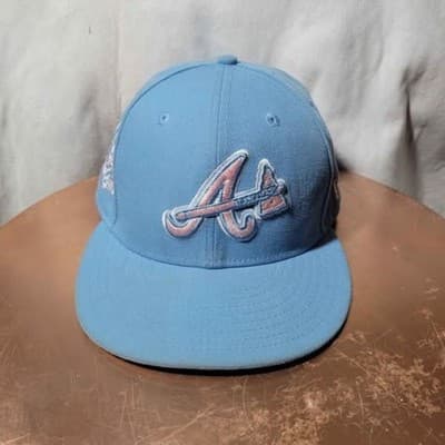 New Era 59Fifty X Hat Club 7 1/4 Atlanta Braves Icy Blue/Cotton Candy Pink UV
