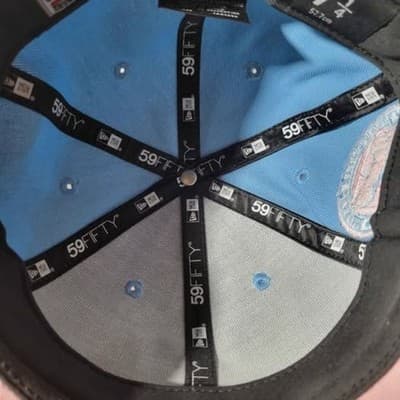 New Era 59Fifty X Hat Club 7 1/4 Atlanta Braves Icy Blue/Cotton Candy Pink UV - Thumbnail 4