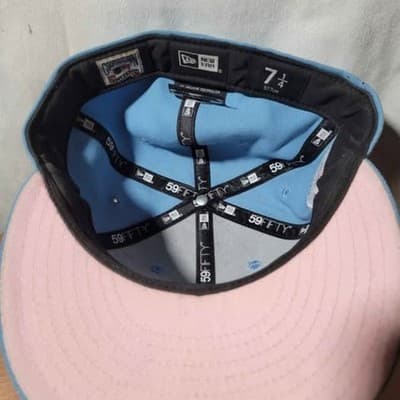 New Era 59Fifty X Hat Club 7 1/4 Atlanta Braves Icy Blue/Cotton Candy Pink UV - Thumbnail 3