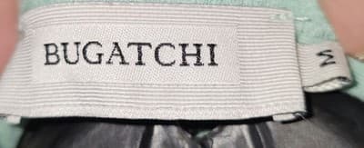 Bugatchi Towelling French Terry Camp Shirt Medium Seafoam Green Button Up - Thumbnail 5