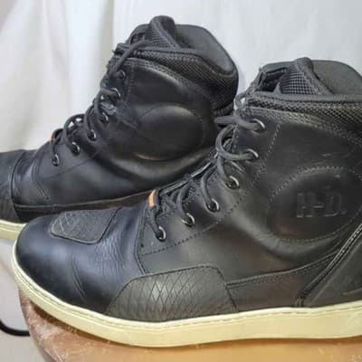 Harley-Davidson Men's Holtman 6-Inch Black Waterproof Motorcycle Boots Size 10.5 - Thumbnail 2