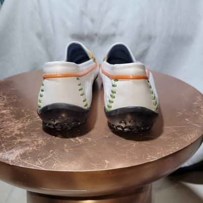 Robert Zur Women's Driving Loafer in White with Comfort Color Accents (Size 11) - Thumbnail 5