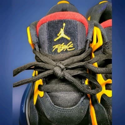 Nike Air Jordan 4s "Bruce Lee" Black and University Gold, Red Accent Size 10.5 - Thumbnail 2