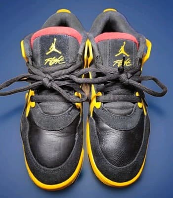 Nike Air Jordan 4s "Bruce Lee" Black and University Gold, Red Accent Size 10.5 - Thumbnail 10