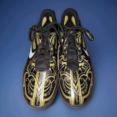 Nike Alpha Huarache Elite 3 Low Baseball Cleats Men's 11.5 Black Gold CV3553-001