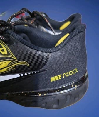 Nike Alpha Huarache Elite 3 Low Baseball Cleats Men's 11.5 Black Gold CV3553-001 - Thumbnail 7