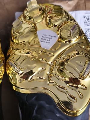 Nike Alpha Huarache Elite 3 Low Baseball Cleats Men's 11.5 Black Gold CV3553-001 - Thumbnail 9