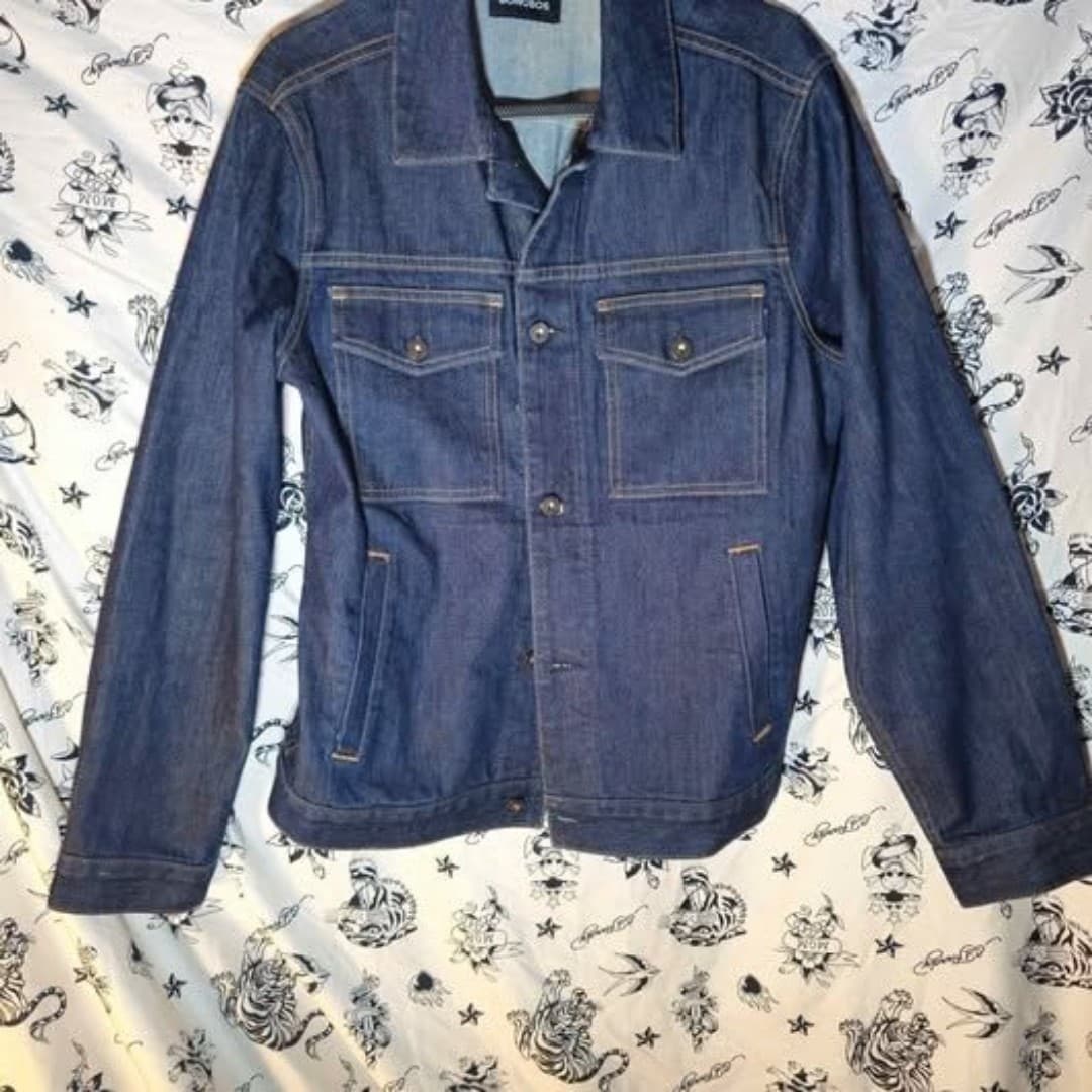Men's Medium Bonobos Stretch Dark Indigo Denim Jacket (Never Worn) - Image 1