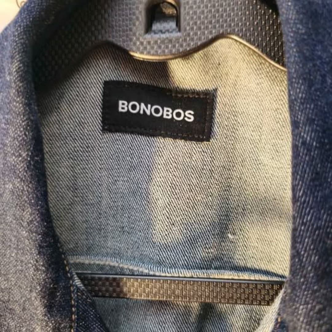 Men's Medium Bonobos Stretch Dark Indigo Denim Jacket (Never Worn) - Thumbnail 4