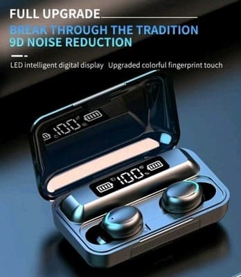 TWS 'BTH-F9-5' True Wireless Earbuds With Power Bank Easy Pairing HiFi &💧 Proof - Image 1