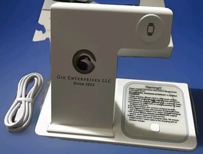 Foldable 3 in 1 Wireless Charging Station Phone Smart Watch Headphones Tablet - Thumbnail 7