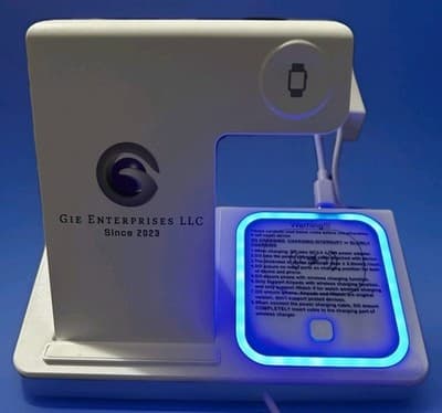 Foldable 3 in 1 Wireless Charging Station Phone Smart Watch Headphones Tablet - Thumbnail 4