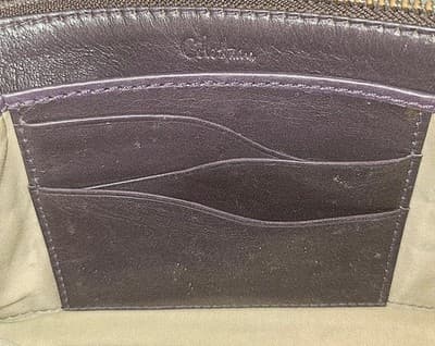 Cole Haan Purple Leather Wallet with Snake Pattern - Thumbnail 5