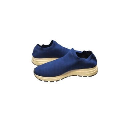 Prada Men's Blue Knit Slip On Sock Sneakers Size 8 - Thumbnail 2