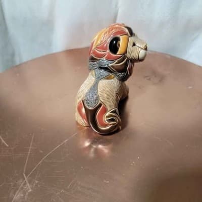 La Rosa Lion Figurine - Hand Carved and Hand Painted - Thumbnail 6