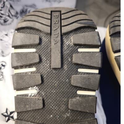 Prada Men's Blue Knit Slip On Sock Sneakers Size 8 - Thumbnail 8