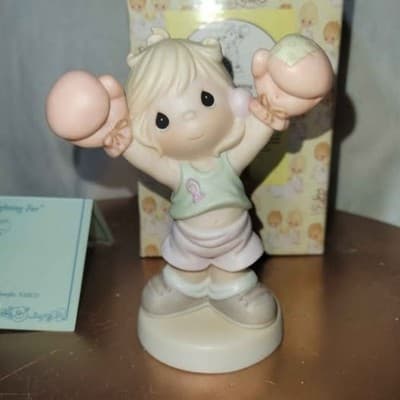 SIGNED Rare Precious Moments Life is Worth Fighting For Figurine Limited Edition - Thumbnail 2